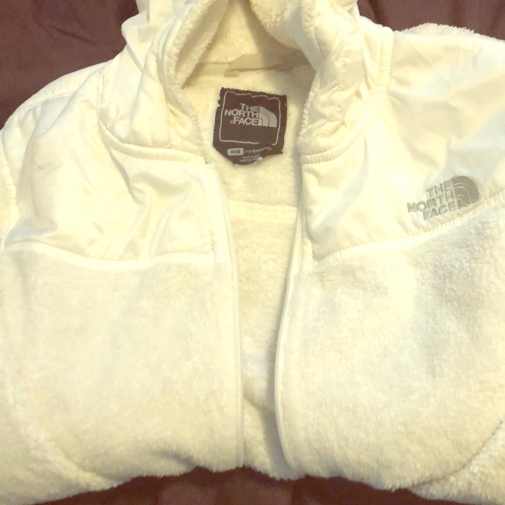 White Northface Zip-up hoodie